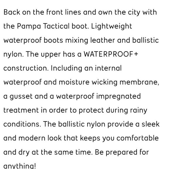 Men's Black Tactical Ops Waterproof Boot - Picture 6 of 6